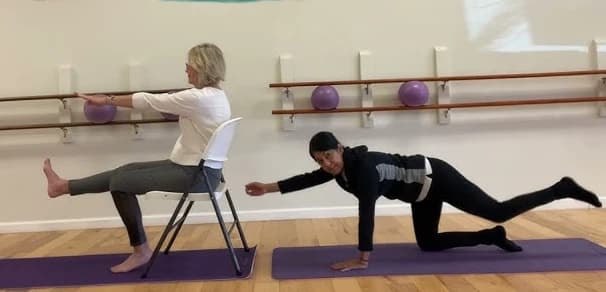 Integrated Class -practice on a mat or on a chair.